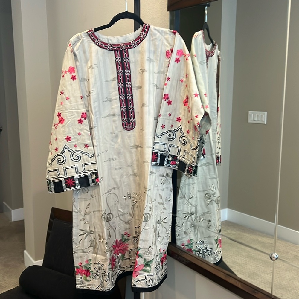 Elan lawn/cotton fully embroidered outfit